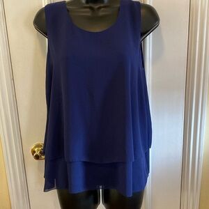 Gorgeous Sheer Blue Tank Top Size M